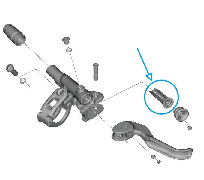 Діафрагма гальмівної ручки SHIMANO BL-M9100 XTR