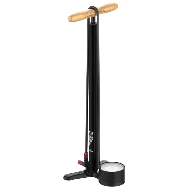Напольный насос LEZYNE STEEL FLOOR DRIVE Манометр 3,5" Черный матовый 220psi Y18