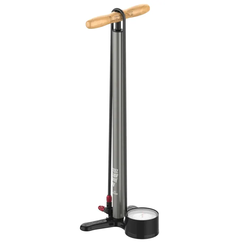 Напольный насос LEZYNE STEEL FLOOR DRIVE Манометр 3,5" Серый матовый 220psi Y18