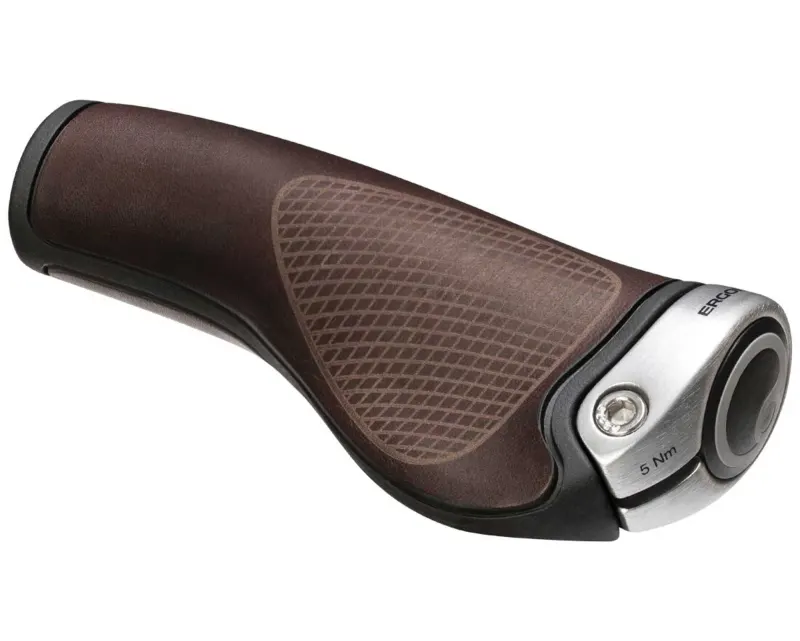 Грипсы ERGON GP1 BioLeder brown (silver clamps)