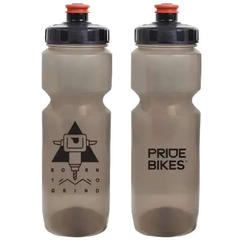 Фляга 0,8 Pridebikes GBT-558LBC Born to grind, дымчатая с черным