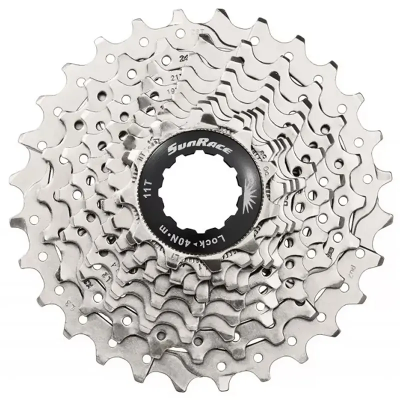 Касета 10-k 11-28T SUN RACE RS алюмінієвий павук, Metallic Silver