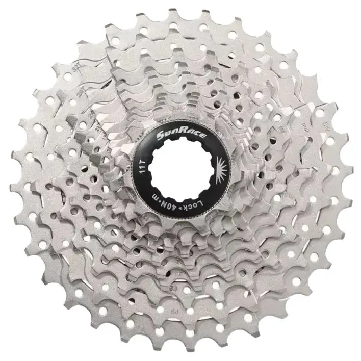 Кассета 11-k 11-28T SUN RACE RS3 стальной паук, Metallic Silver