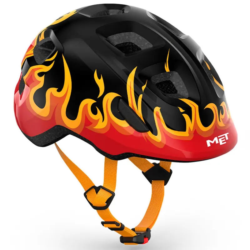 Шлем MET HOORAY CE BLACK FLAMES | GLOSSY S (52-56)