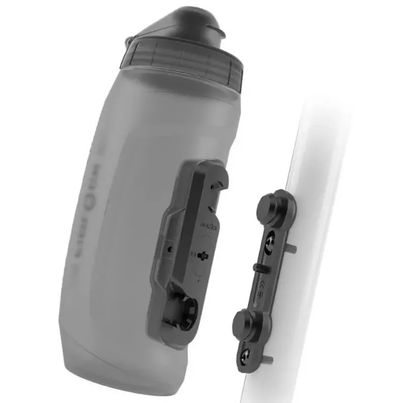 Фляга FIDLOCK TWIST 590 FL logo, trans. black SET (connector + BIKE base)