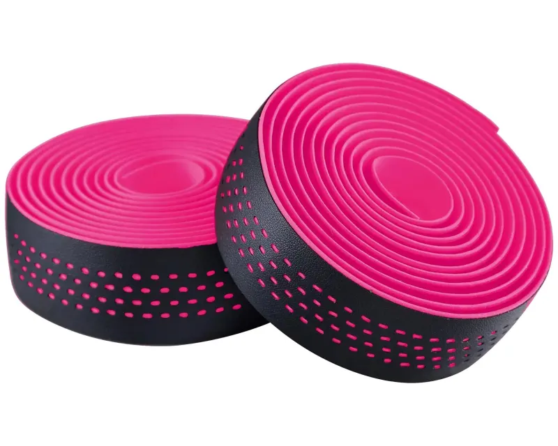 Намотка MERIDA Bartape/Soft P Black w/ Pink dots 2100mm, 30mm Shock absorption material, incl. end-plugs
