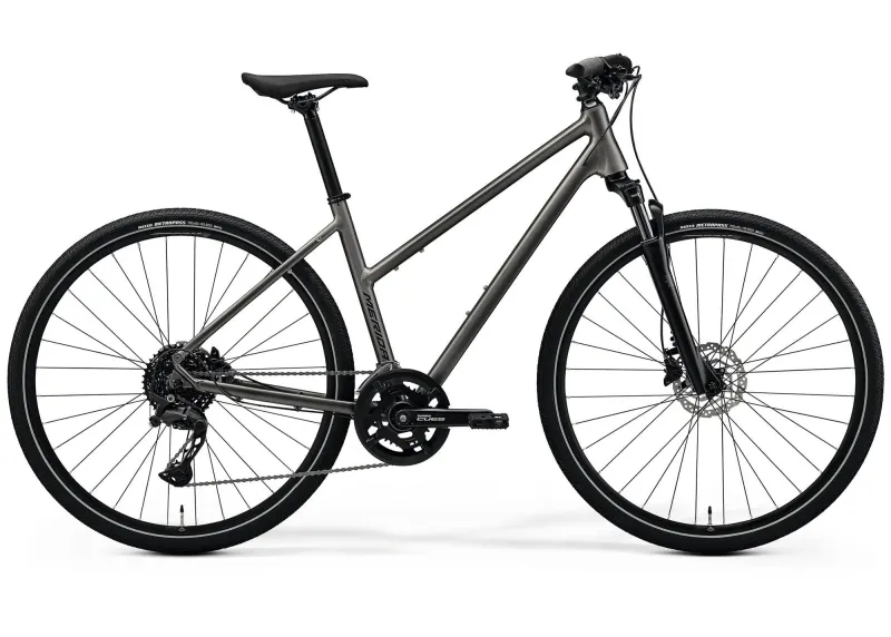 Велосипед 28" Merida Crossway 300 (2026) рама - W-M Silk Warm Slate Grey(Black)