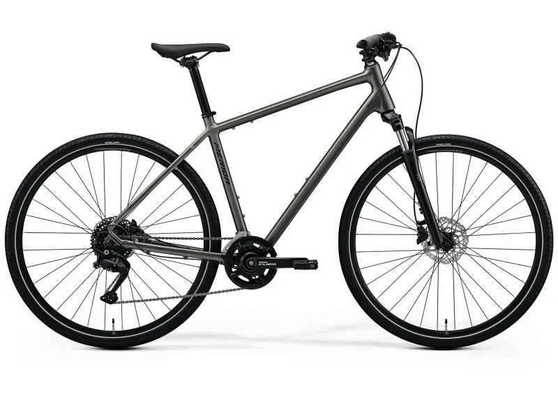 Велосипед 28" Merida Crossway 100 (2026) рама - M Silk Warm Slate Grey(Black)