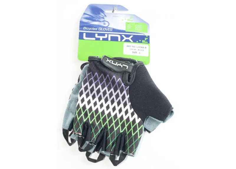 Велорукавички LYNX Lycra Black M