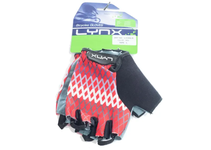 Велоперчатки LYNX Lycra Red XL