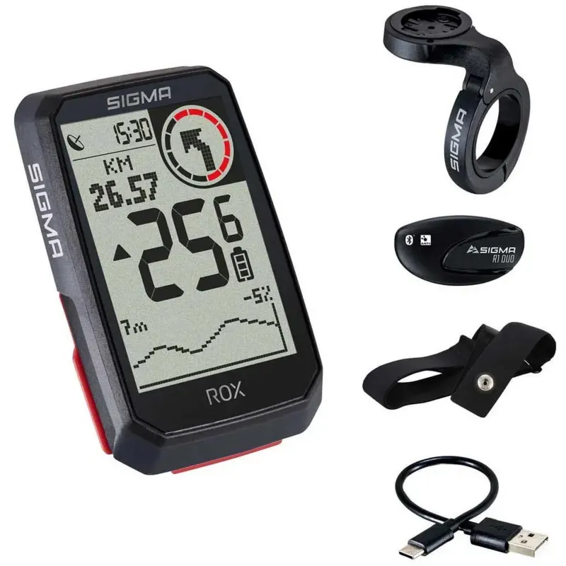 Велокомпьютер Sigma Sport ROX 4.0 HR Set Black