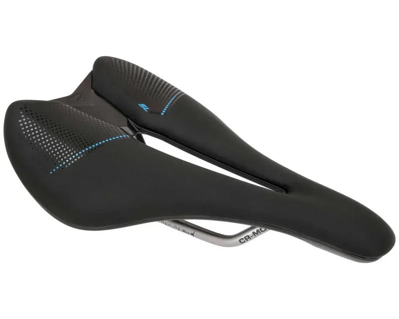 Седло MERIDA Expert SL черное/глянцевое синее, Код A2070000323 (Легкое, Гоночное)
