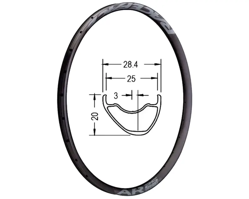 Обод RACE FACE AR OFFSET 2019, 25 мм, 27.5", 32H (GRY) Серый (Алюминиевый)