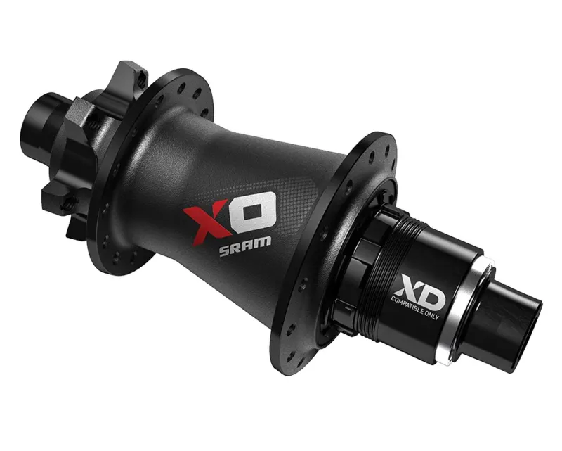 Втулка SRAM X0 Задняя, 28 отв., QR/12 мм, XD Body (BLK/RD) Черно-Красная Алюминиевая