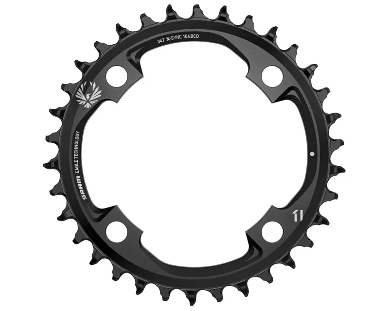 Звезда SRAM X-SYNC 2 34T 104 BCD Алюминиевый Eagle (Black) Черный