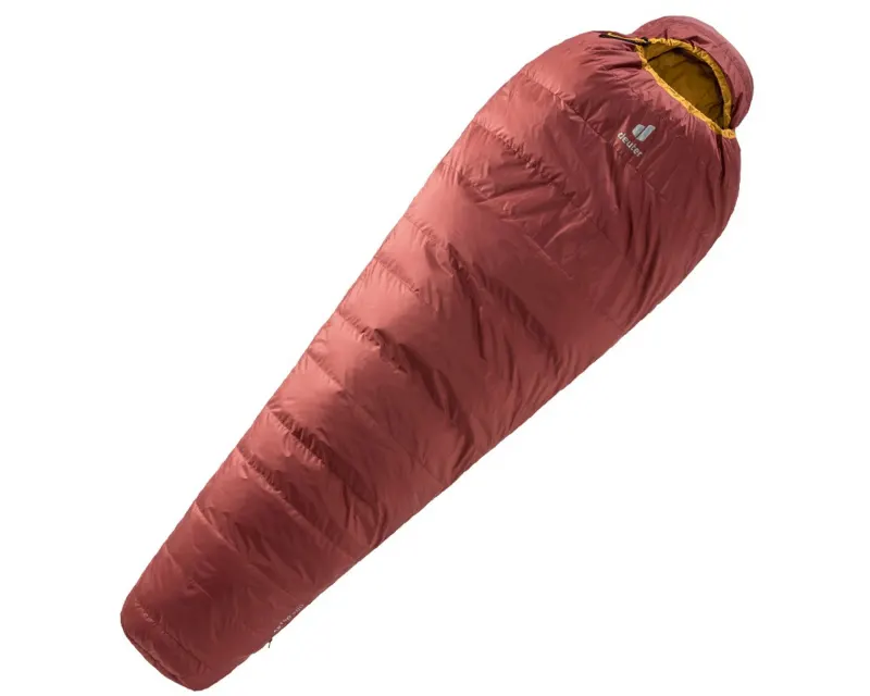 Спальник DEUTER Astro 300 (колір Redwood-Curry) пуховий, стандартний, лівий зіпер