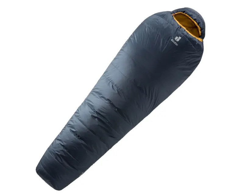 Спальник DEUTER Astro 500 L (цвет Ink-Curry) пуховый, удлиненный, левый зиппер