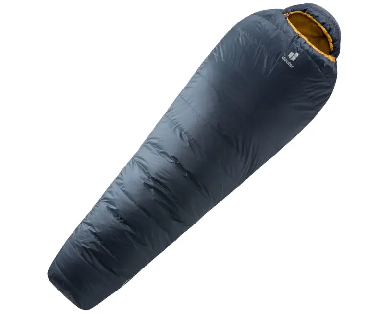 Спальник DEUTER Astro 500 (колір Ink-Curry) пуховий, стандартний, лівий зіпер