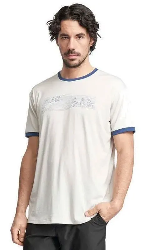 Футболка Beaver SS Tee RACE FACE, (Oatmeal/Blue) овсяно-синяя, Large