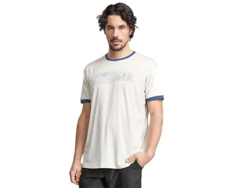Футболка Beaver SS Tee RACE FACE, (Oatmeal/Blue) овсяно-синяя, Medium