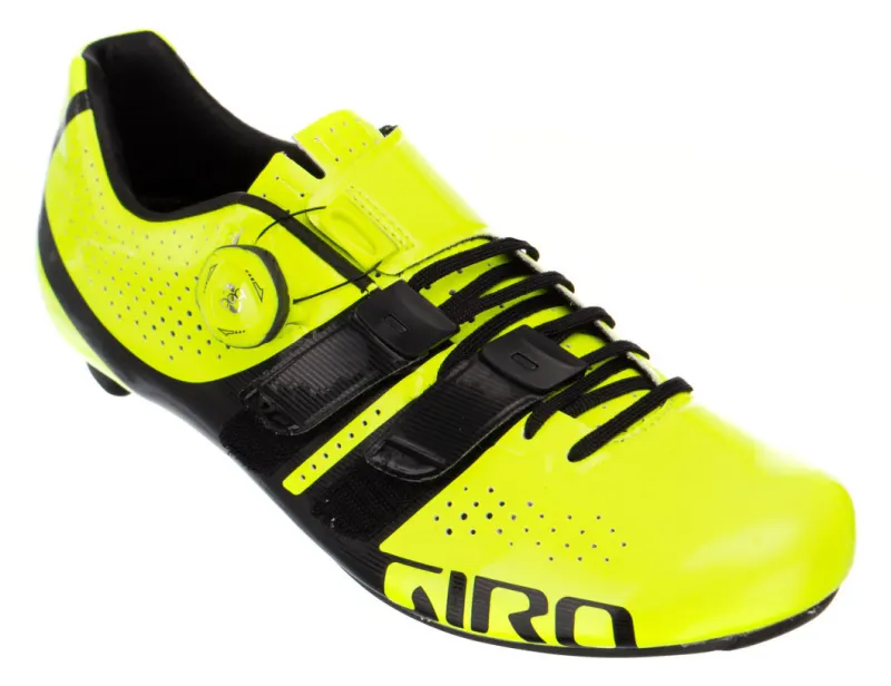 Велосипедні туфлі шосе Giro Factor Techlace яскраво-жовтий/чорний 44