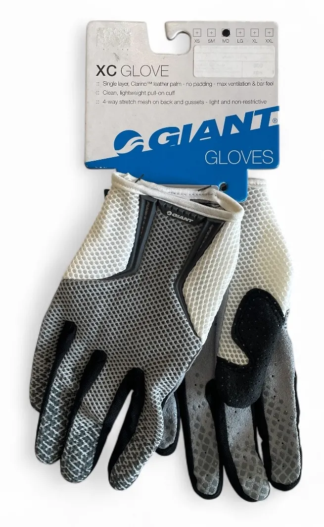 Велорукавиці з довгими пальцями Giant XC сірий/білий M