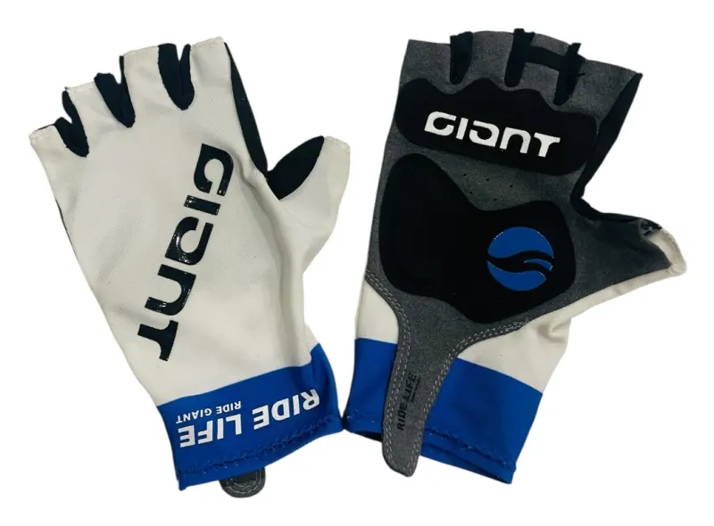Велорукавиці з короткими пальцями Giant Pro Gel Glove білий/синій M