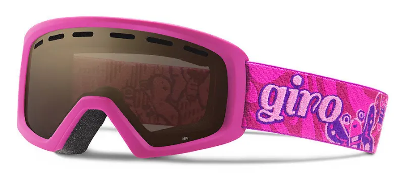 Маска горнолыжная Giro Rev Berry/маджента Butterflies Amber Rose 40%