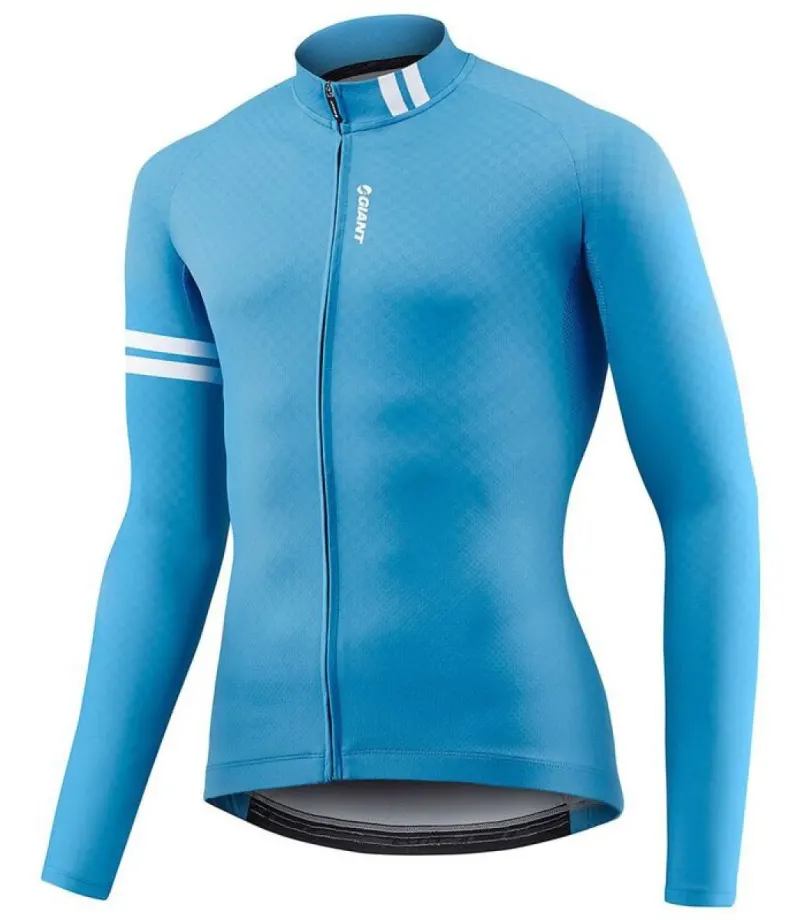 Веломайка з довгим рукавом Giant Podium Mid-Thermal Cyan/білий S