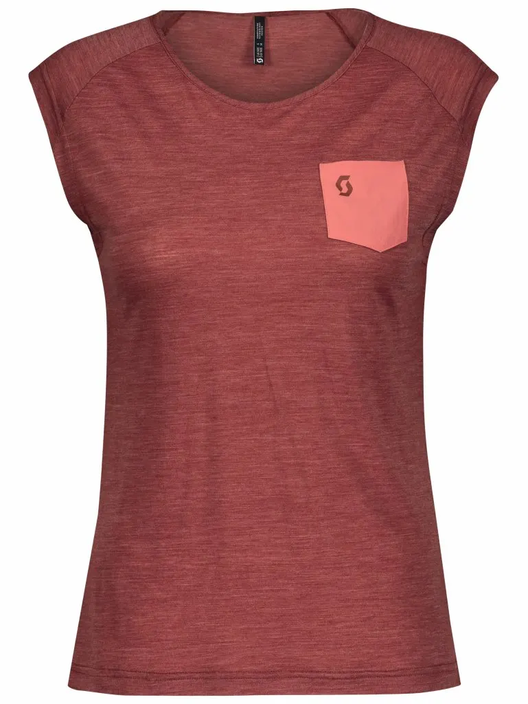 Футболка SCOTT W DEFINED MERINO червоний - XL