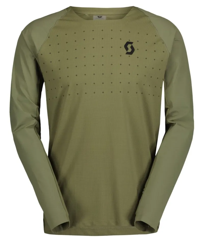 Джерси SCOTT TRAIL VERTIC PRO Long-sleeve hay green - M