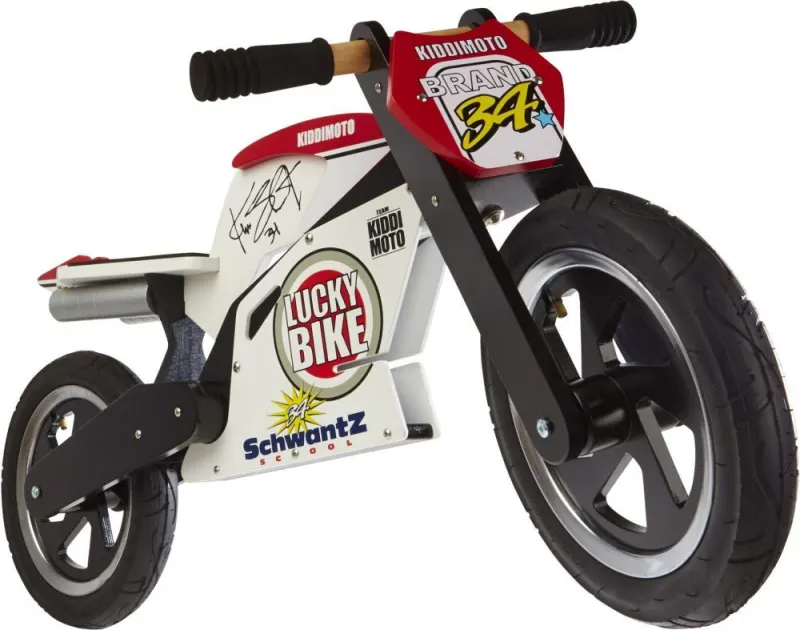Биговел 12" Kiddy Moto Heroes деревянный, Kevin Schwantz