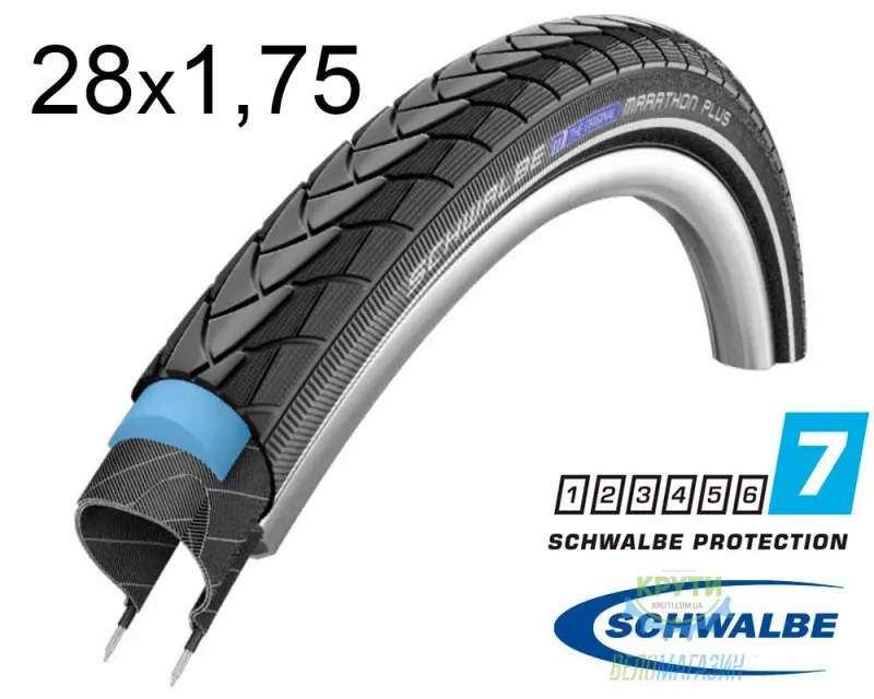 Покрышка 28X1,75 Schwalbe Marathon Plus Smartguard 47-622Hs440 Ec