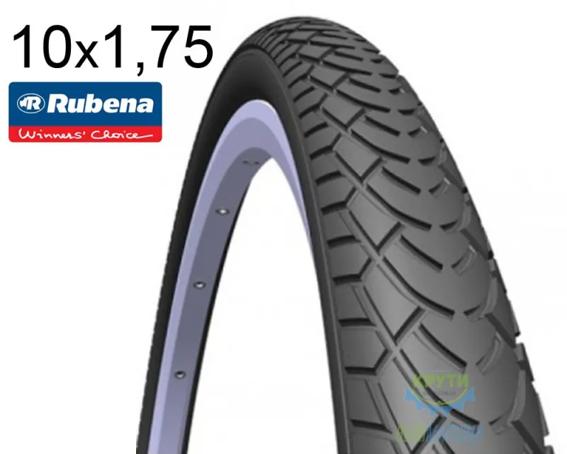 Покришка 10X1.75*2 (47X152) Mitas (Rubena) Walrus V41 Pre Classic 22, Чорна