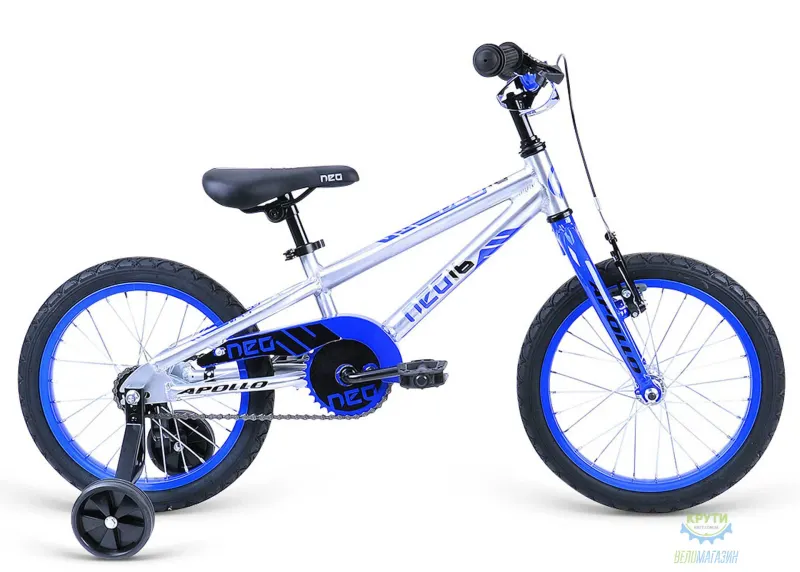 Велосипед 16" Apollo Neo boys синій/чорний