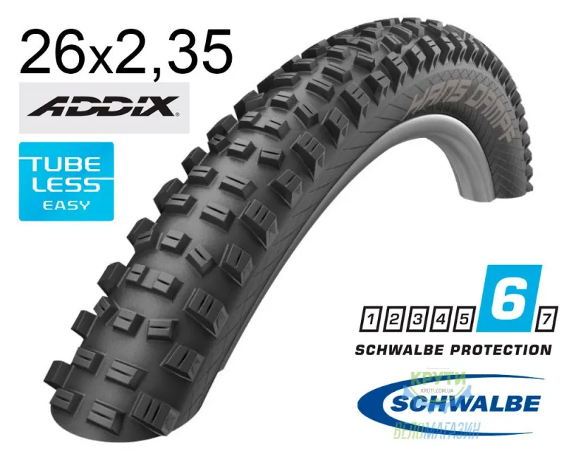 Покрышка 26X2.35 (60-559) Schwalbe Hans Dampf Perf Twinskin Tlr B/B Hs491 Addix, 67 EPI