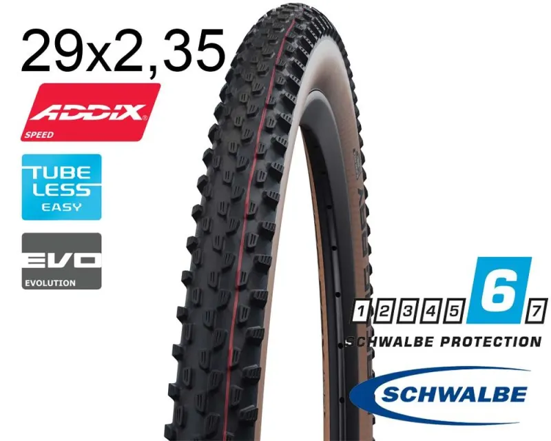Покрышка 29X2.35 (60-622) Schwalbe Racing Ray Evo, Super Race, Tle B/Ts-Sk Hs489 Addix Speed 67 EPI