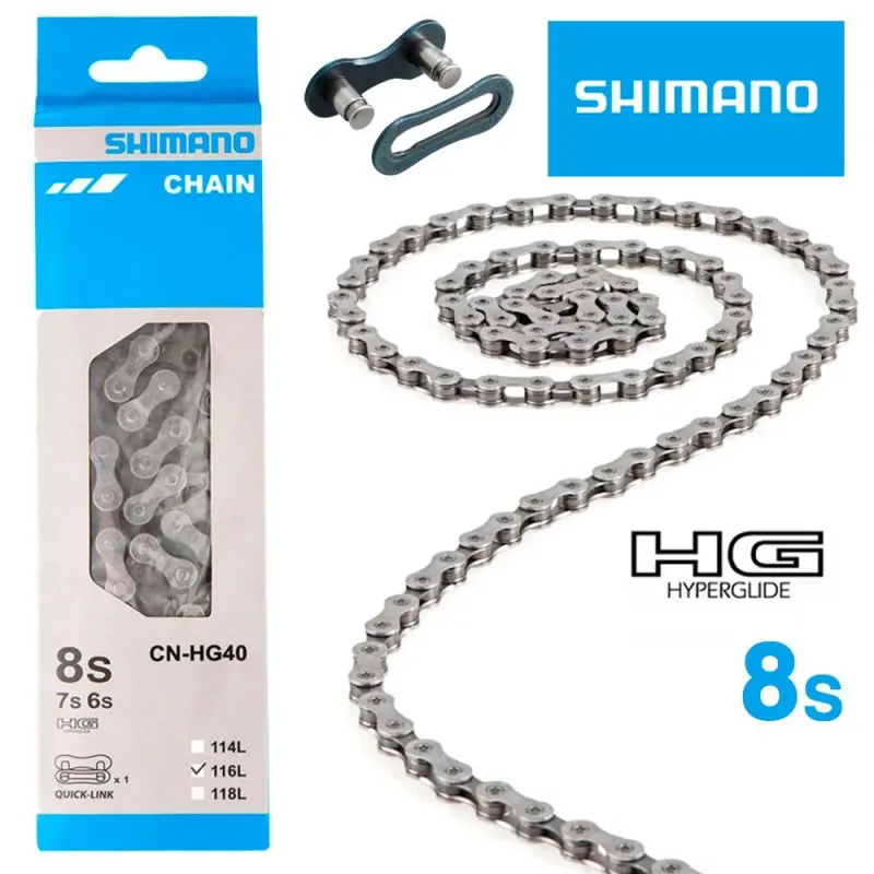Цепь Shimano CN-HG40 ACERA 8/7/6-speed 116 links + Quick-LINK