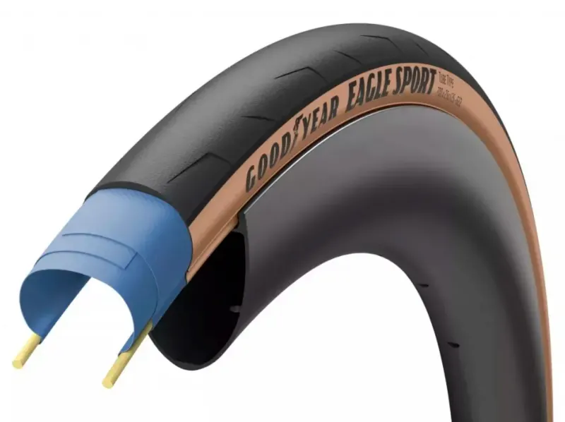 Покришка 700x32 (32-622) GoodYear Eagle Sport Tube Type Folding Tan, 60tpi