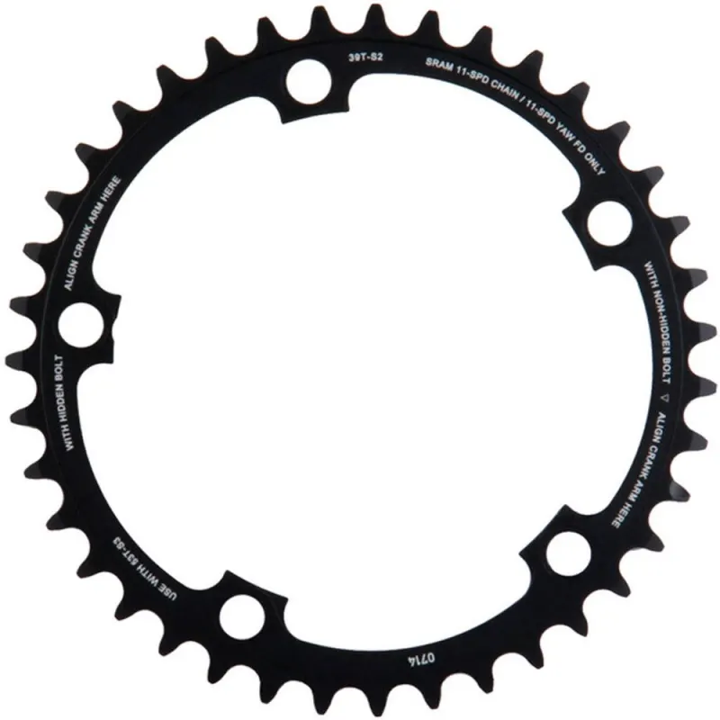 Звезда SRAM X-Glide CRING ROAD 39T 11S S2 130 AL3 BTBLK