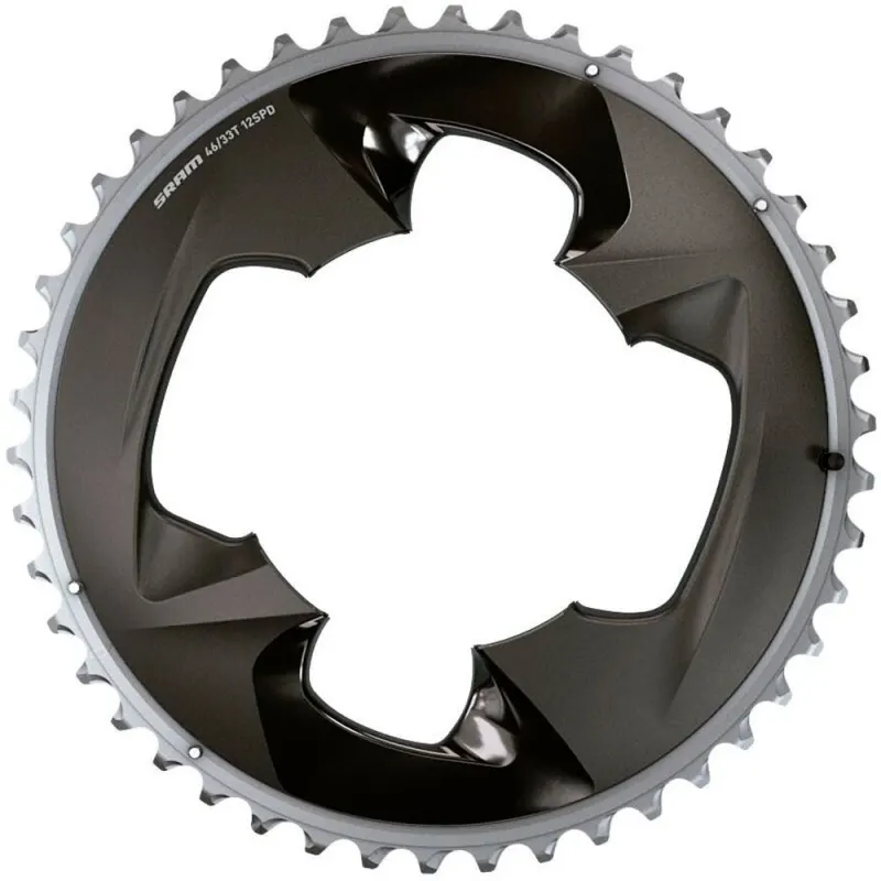 Зірка SRAM ROAD 46T 107BCD 2X12 FORCE POLAR GREY WITH COVER PLATE