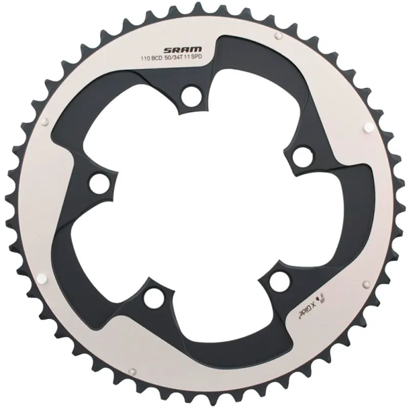 Звезда SRAM X-Glide CRING ROAD 52T 11S 110 AL5 BLK W/SLV 2PN