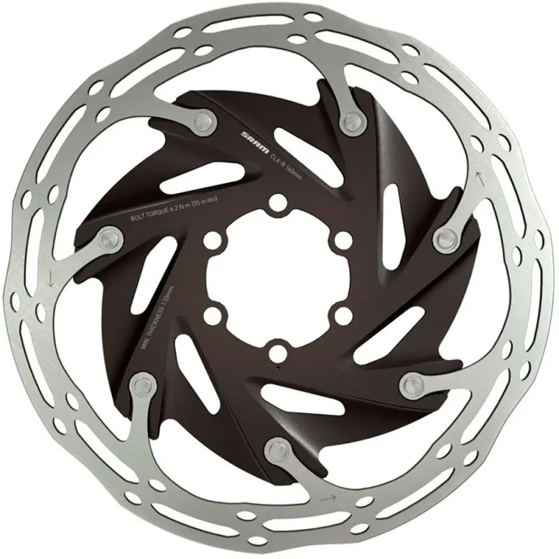 Ротор гальмівний SRAM Centerline X Road 2 Piece 140 мм Black (includes stainless steel bolts) Rounded