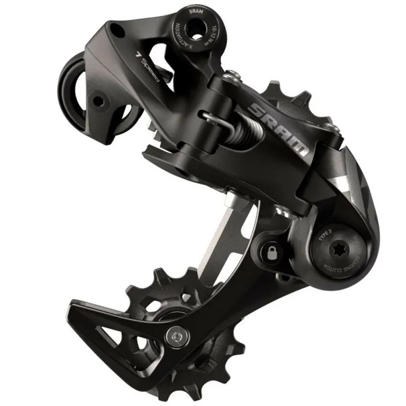 Задний переключатель SRAM X01DH 7шв Medium Cage Black