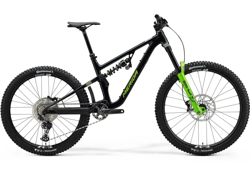Велосипед 27.5-29" Merida ONE-SIXTY FR 800 (2025) рама - XS Metallic Black (Grey/Green)