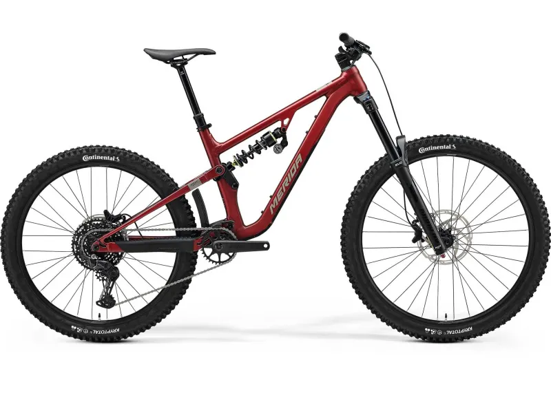 Велосипед 27.5-29" Merida ONE-SIXTY FR 400 (2025) рама - M Silk Dark Strawberry (Grey/Blk)