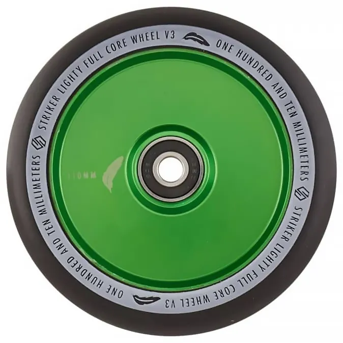 Колесо для трюкового самокату Striker Lighty Full Core V3 Black Pro 110мм Green