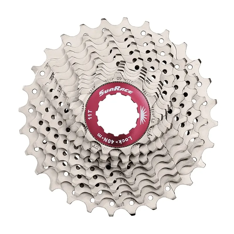 Касета 11-k 11-30T SUN RACE RX11 алюміневий павук, Metallic Silver