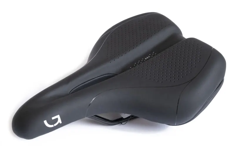 Седло Green Cycle Active Air 199, стальные рейлы, черное