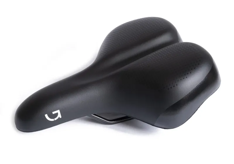 Седло Green Cycle Comfort 198, сталеві рейли, чорне